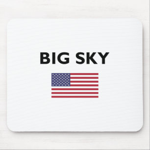 Tapis De Souris Drapeau américain Big Sky USA - Couleur claire