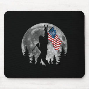 Tapis De Souris Drapeau américain Bigfoot Sasquatch Patriotique 4