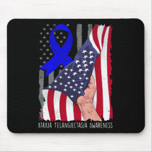 Tapis De Souris Drapeau Américain Bleu de Sensibilisation à l'Atax