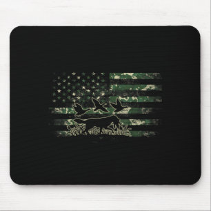 Tapis De Souris Drapeau Américain Camouflage Chien de Chasse Canar