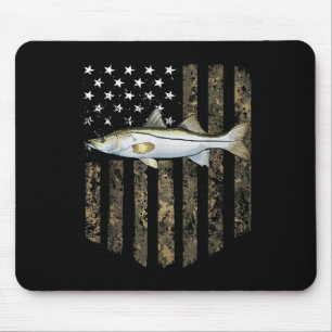 Tapis De Souris Drapeau américain camouflage pêche de snook 4 juil