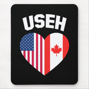 Tapis De Souris Drapeau américain canadien drôle USEH Amérique Can