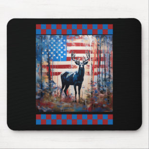 Tapis De Souris Drapeau américain chasse Jungle Lover Camo Deer Ar