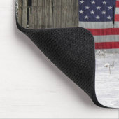 Tapis De Souris Drapeau américain dans une ferme (Coin)