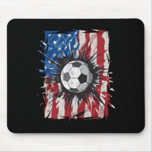 Tapis De Souris Drapeau américain de football patriotique 4 juille
