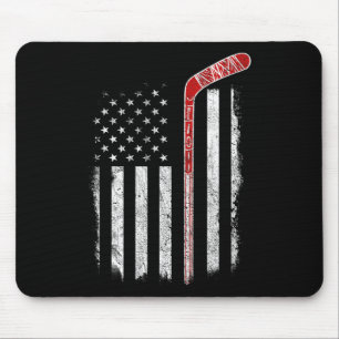 Tapis De Souris Drapeau américain de hockey