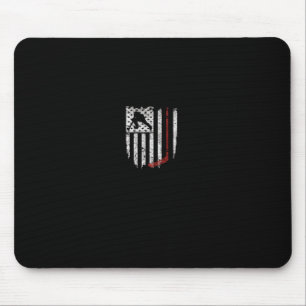 Tapis De Souris Drapeau américain de hockey Tee