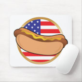 Tapis De Souris Drapeau américain de hot-dog (Avec souris)