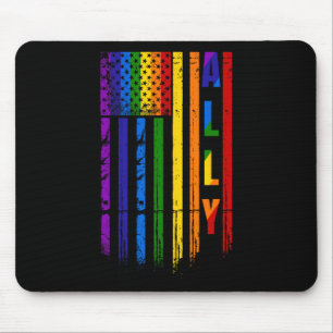 Tapis De Souris Drapeau américain de la fierté arc-en-ciel Lgbt Lg