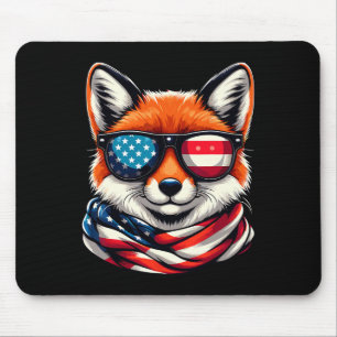 Tapis De Souris Drapeau Américain De La Fox Patriotique Sungles 4