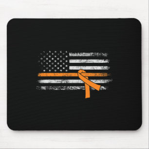 Tapis De Souris Drapeau américain de sensibilisation à la leucémie