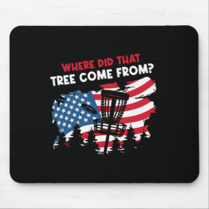Tapis De Souris Drapeau américain drôle Disc Golf