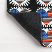 Tapis De Souris Drapeau américain du coeur patriotique (Coin)