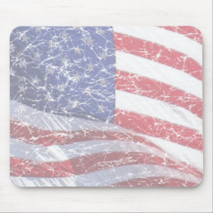 Tapis De Souris Drapeau américain - en détresse