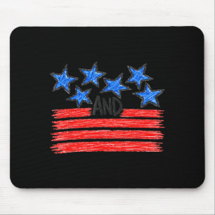 Tapis De Souris Drapeau américain étoiles et bandes patriotique 4