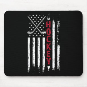 Tapis De Souris Drapeau Américain Hockey Usa Patriotique