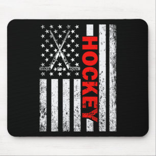 Tapis De Souris Drapeau Américain Hockey Usa Patriotique Pour Femm