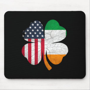 Tapis De Souris Drapeau Américain Irlandais Drapeau Irlande Fête S