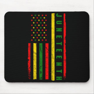 Tapis De Souris Drapeau américain Juneteenth émancipation mélanine