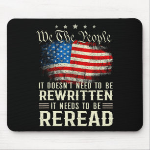 Tapis De Souris Drapeau américain La constitution des États-Unis d
