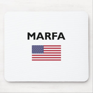 Tapis De Souris Drapeau américain Marfa Texas USA Couleur claire