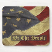 Tapis De Souris Drapeau américain, nous le peuple Mousepad (Devant)