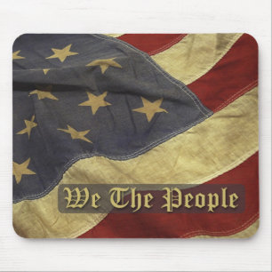 Tapis De Souris Drapeau américain, nous le peuple Mousepad