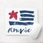 Tapis De Souris Drapeau américain Paintstrokes (Avec souris)