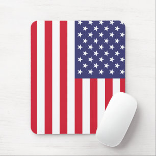 Tapis De Souris Drapeau américain patriotique américain rouge blan
