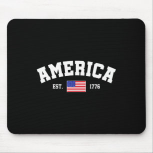 Tapis De Souris Drapeau américain patriotique de 1776 4 juillet Am