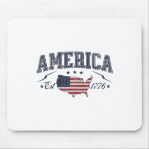 Tapis De Souris Drapeau américain patriotique États-Unis 1776 4 ju