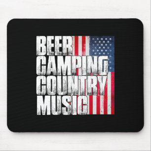 Tapis De Souris Drapeau américain patriotique musique country camp