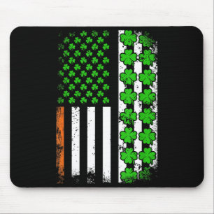 Tapis De Souris Drapeau américain patriotique trèfle jour de la sa