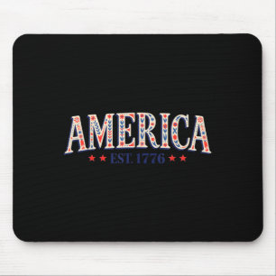 Tapis De Souris Drapeau américain patriotique USA Ét 1776 4 juille