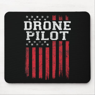 Tapis De Souris Drapeau américain pilote drone Patriot nous patrio