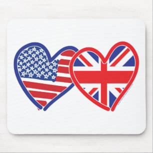 Tapis De Souris Drapeau américain plat Union Jack