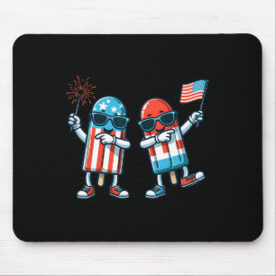 Tapis De Souris Drapeau Américain Popsicle 4 Juillet Somme Patriot