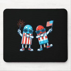 Tapis De Souris Drapeau Américain Popsicle 4 Juillet Somme Patriot