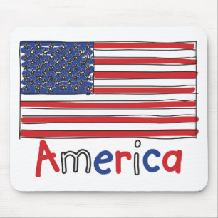 Tapis De Souris Drapeau américain pour enfants