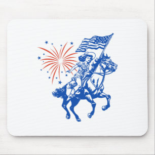 Tapis De Souris Drapeau américain rétro 4 juillet Drapeau américai