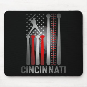 Tapis De Souris Drapeau américain rétro Cincinnati en détresse Bas