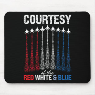 Tapis De Souris Drapeau américain rouge blanc bleu de chasseurs 4 