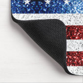 Tapis De Souris drapeau américain rouge blanc brillant parties sci (Coin)