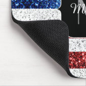 Tapis De Souris Drapeau américain rouge blanc brillant parties sci (Coin)