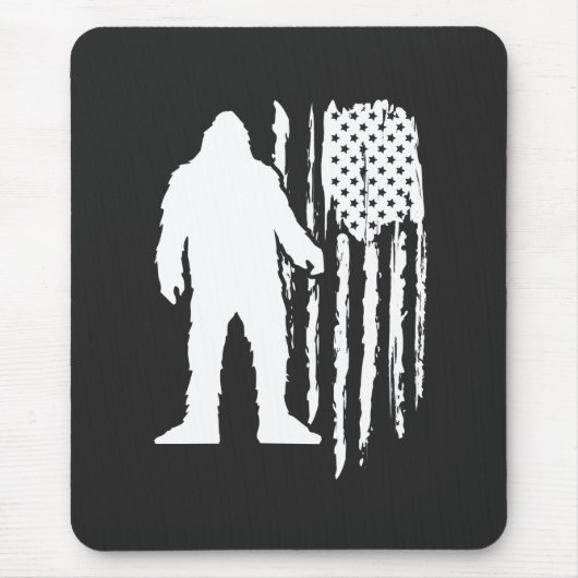 Tapis De Souris Drapeau américain Sasquatch Bigfoot (Devant)
