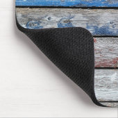 Tapis De Souris Drapeau américain sur bois (Coin)