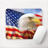 Tapis De Souris Drapeau américain/tapis de souris d'Eagle (Avec souris)
