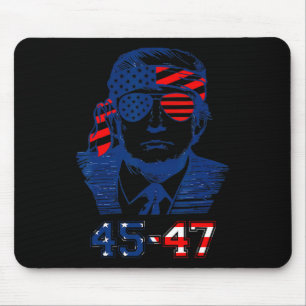 Tapis De Souris Drapeau américain Trump 2024