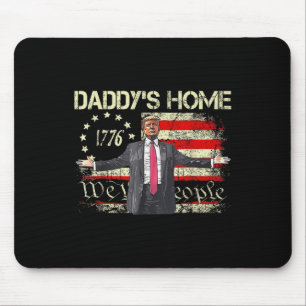 Tapis De Souris Drapeau américain Trump 2024 Daddys Home We The Pe