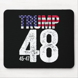 Tapis De Souris Drapeau américain Trump 45-47-48 Présidentiel 2028